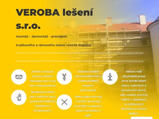 nabízíme kvalitní lešení pro vaše stavební projekty. zajistíme bezpečné a efektivní řešení pro práci ve výškách.