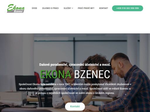 ekona s.r.o. - bzenec. poskytujeme pětadvacetileté zkušenosti v oboru daňového poradenství, zpracování účetnictví a mezd. společnost sídlí ve městě bzenec a je jednou z největších společností ve svém oboru v širokém regionu. 
