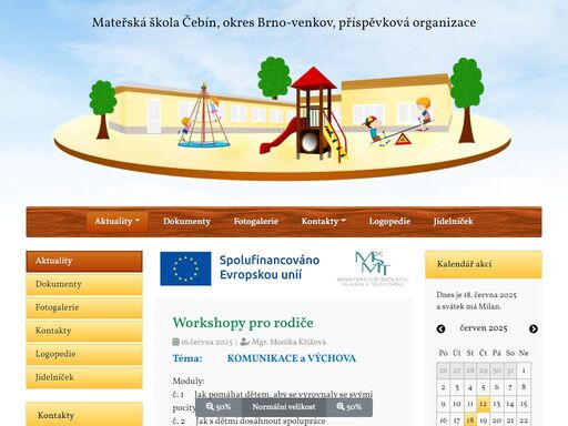 mateřská škola čebín, okres brno-venkov, příspěvková organizace