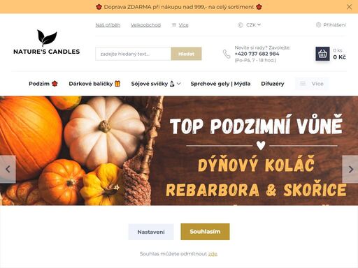 bytové vůně a svíčky ze sójového vosku