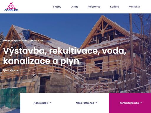 výstavba staveb, komunikací a inženýrských sítí (voda, kanalizace, plyn, kabelové sítě), výkopové, rekultivační a demoliční práce.