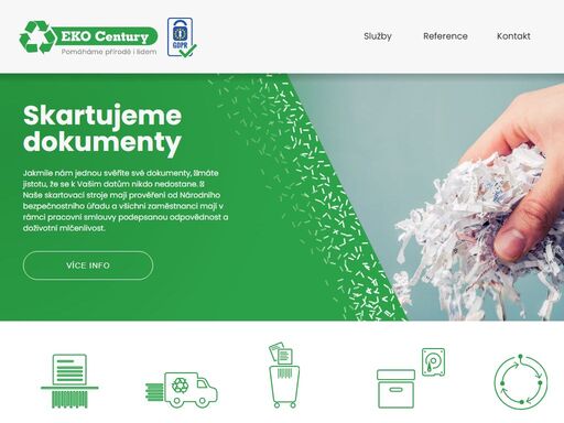 eko century - pomáháme přírodě i lidem. skartace, svoz papírového odpadu, pronájem skartačních nádob, archivace a digitalizace dokumentů, cirkulární ekonomika