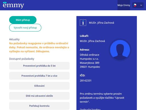 emmy - vaše virtuální sestra