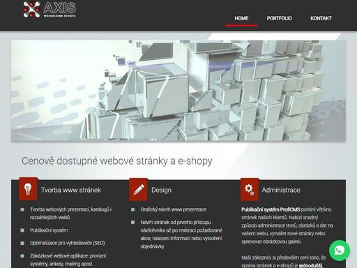 webdesign studio axis - tvorba www stránek, e-shopy a databázové aplikace. vytvoříme vám na míru webové stránky se skvělou grafikou a snadnou správou.