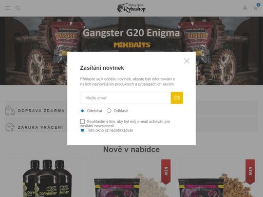 Široký výběr kvalitních rybářských potřeb za super ceny ? s registrací nakoupíte ještě levněji ? zboží máme skladem ? rychlé dodání ?