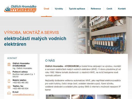 zabýváme se výrobou, montáží a servisem elektročásti malých vodních elektráren (mve)