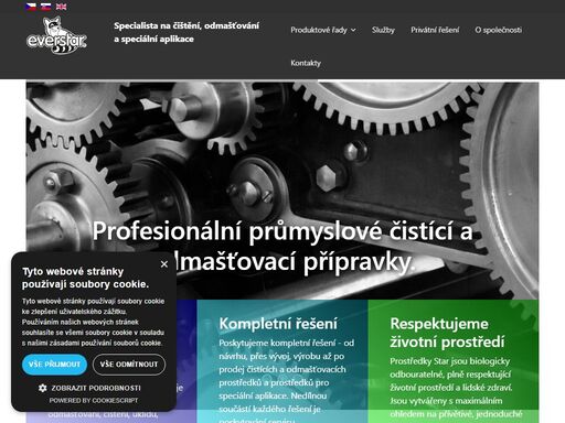 český výrobce kvalitních čistících a odmašťovacích prostředků pro průmyslové a profesionální čištění, úklid veškerých druhů povrchů.