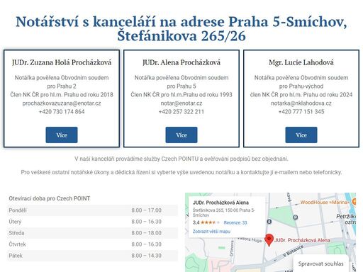 notářská kancelář judr. alena procházková