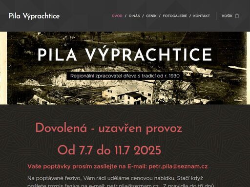 vaše poptávky prosím zasílejte na e-mail: petr.pila@seznam.cz