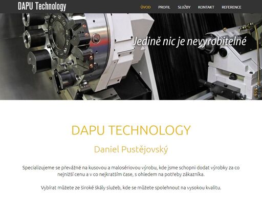 dapu technology daniel pustějovský, specializujeme se převážně na kusovou a malosériovou výrobu, frézované díly, soustružené díly, svařence.