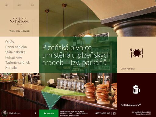 plzeňská pivnice umístěna u plzeňských hradeb – tzv. parkánů