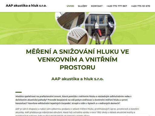 měření a snižování hluku ve venkovním a vnitřním prostoru. aap akustika a hluk s.r.o. provádíme hlukové studie, akustické studie.