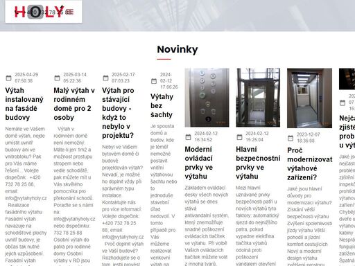 servis pro všechny typy osobních a nákladních výtahů v praze. montáže nových výtahů, inspekční a revizní prohlídky pro výtahy všech značek.
