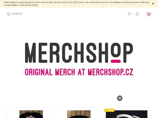 vítej v merchshopu!, merchshop