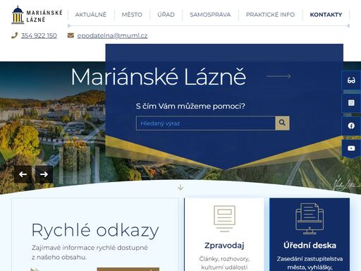 oficiální stránky města mariánské lázně