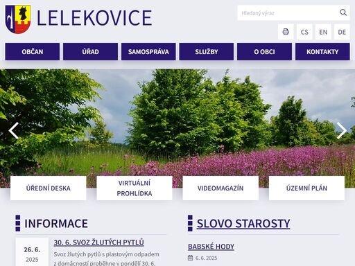 oficiální stránky obce lelekovice