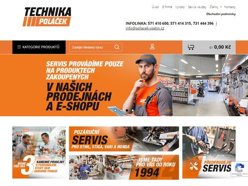 prodej, servis, půjčovna. zahradní, komunální a zemědělská technika, dřevoobráběcí a stavební stroje, nářadí.