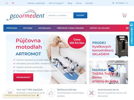prodáváme a servisuje zdravotnické přístroje, motodlahy kyslíkové koncetrátory, aktivně pasivní léčebné pohybové přístroje. prodáváme také ortézy ?