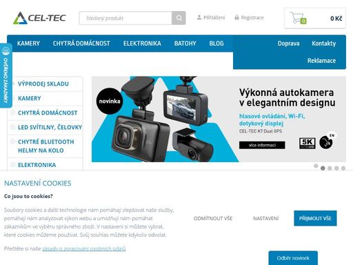 internetový obchod cel-tec se věnuje prodeji spotřební elektroniky s nápadem. v naší nabídce naleznete špionážní vybavení, ip kamery a sportovní kamery a autokamery.