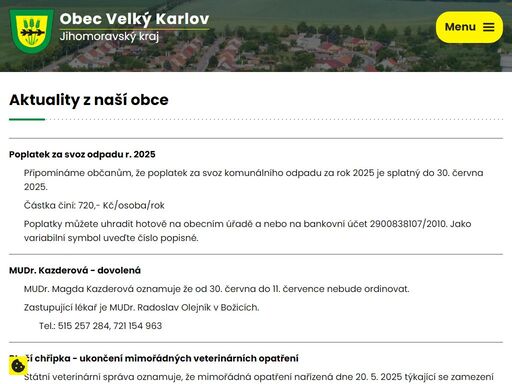 obec velký karlov se nachází v okrese znojmo, kraj jihomoravský. žije zde více než 400 obyvatel.