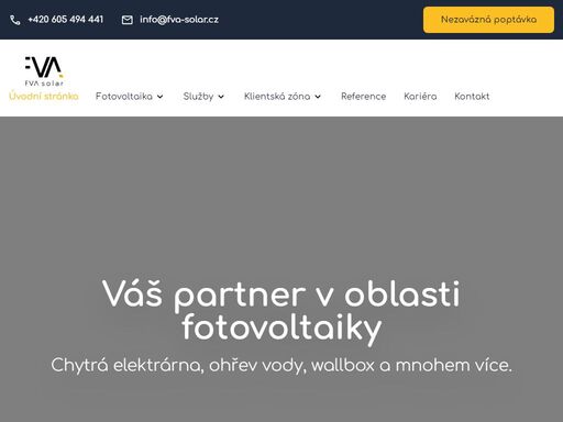 jsme specializovanou firmou na instalaci fotovoltaiky. nabízíme profesionální služby v oblasti fotovoltaiky, včetně vyřízení dotací, pravidelných revizí a dalších služeb pro vaši solární energetiku.