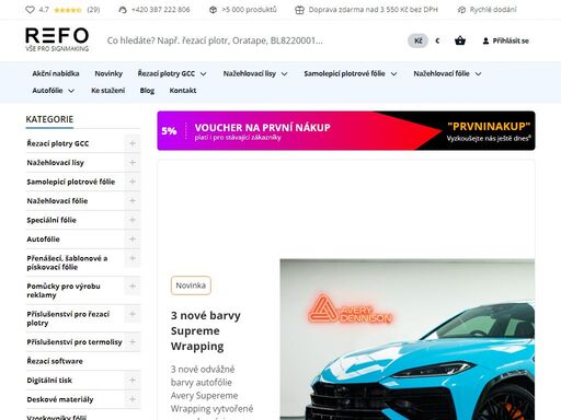kvalitní materiály a technologie pro signmaking. samolepící, nažehlovací, speciální a autofólie. řezací plotry a nažehlovací lisy, software. 5 000+ produktů ?.
