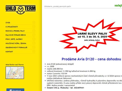 prodej uhlí, paliv tvárnic suchého zdění, 