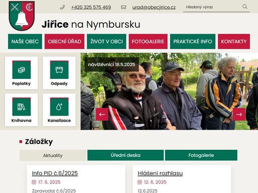 oficiální stránky obce jiřice