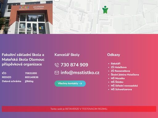 mateřská škola štístko v olomouci poskytuje předškolní vzdělávání v harmonickém prostředí zaměřeném na rozvoj dětí. nabízí klidné a podnětné prostředí s pestrými aktivitami a přátelským kolektivem.