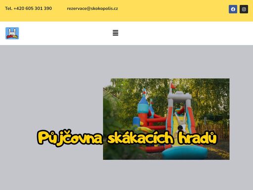 skvělá atrakce pro dětské oslavy a akce. nabízí skákací plochu a skluzavku, které zaručí spoustu zábavy.