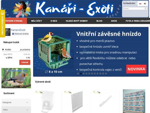 jsme partnerem profesionálních chovatelů. nabízíme klece, potřeby pro hnízděni a doplňky vysoké kvality.