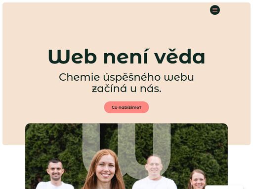 chemie úspěšného webu začíná u nás.