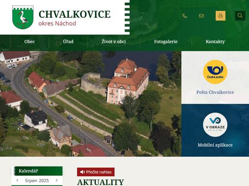 oficiální stránky obce chvalkovice