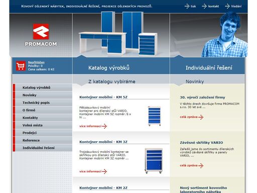 dílenský nábytek, kovový nábytek, pracovní nábytek, pracovní stoly, ponk, ponky, šatní skříně, dílenské skříňky, zakázková řešení