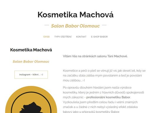 vítám vás na stránkách salonu táni machové.