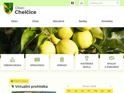 oficiální stránky obce chelčice