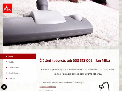 čištění všech typů koberců, čalouněného nábytku a čištění interierů automobilů, tel: 603 512 005