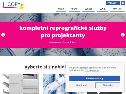 jsme copycentrum v hradci králové. nabízíme kopírování, tisk, skenování, vazby, vazba diplomových prací, bannery, roll-upy, samolepky, potisk, razítka, tisk fotografií, reflexní vesty.