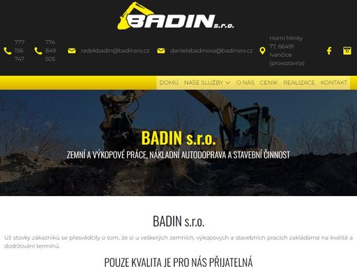 poskytujeme kompletní zemní a výkopové práce, budování a rekonstrukce, terénní a bourací práce, demolice objektů. zakládáme na kvalitě a dodržování termínů.