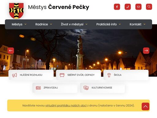 oficiální stránky městyse červené pečky