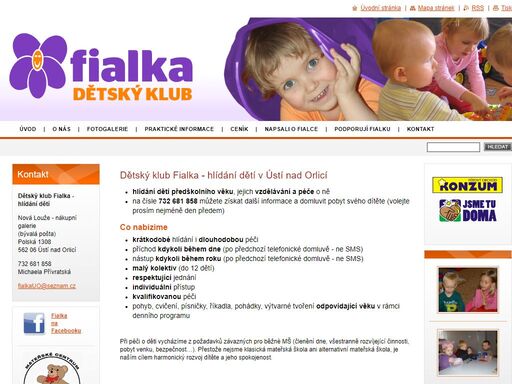 cílem klubu je poskytnout rodičům chybějící službu jednorázového, krátkodobého, pravidelného i dlouhodobého hlídání, vzdělávání a péče o děti předškolního věku v ústí nad orlicí