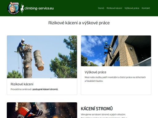 rizikové kácení a výškové práce
