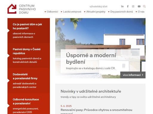 pasivní domy a vše co s nimi souvisí. nezávislé odborné sdružení centrum pasivního domu.