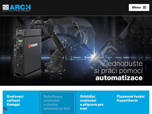 dodáváme svařovací techniku a technologie pro automatizaci a robotizaci. na trhu zastupujeme významné značky, jako jsou kemppi, orbitalum apod. více o nás. 