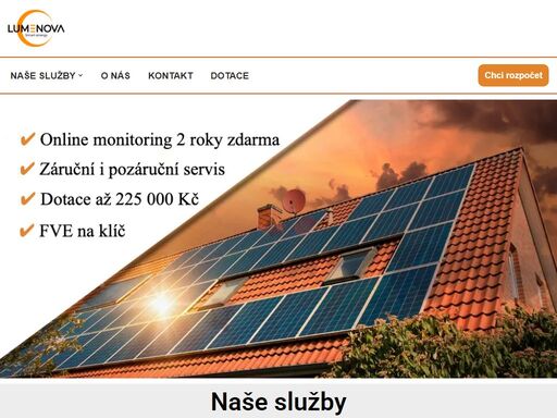 lumenova s.r.o. zaměřujeme se na fotovoltaické elektrárny, nabíjecí stanice, kamerové systémy a smart home.