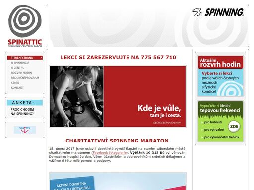 spinattic - spinning® centrum tábor, spinning® v táboře