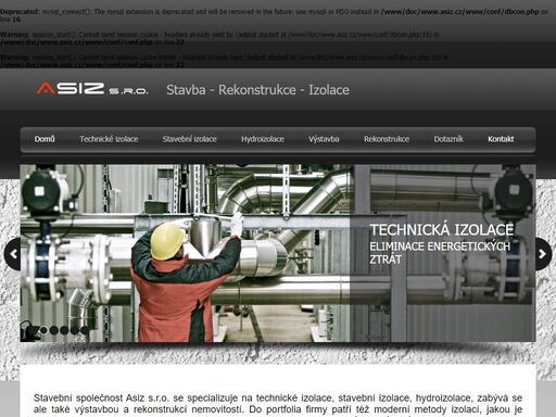 asiz s.r.o. 2014, stavba - rekonstrukce - izolace