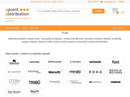 distributor designového a luxusního venkovního a zahradního nábytku a slunečníků značek gloster, glatz, todus, roda, tribu, manutti, royal botania, tuuci, poggesi, solpuri, weishaeupl, fast, stern, karasek, fim, persoon, shademaker