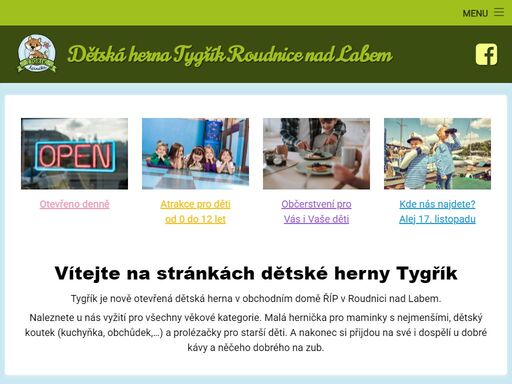 dětská herna s kavárnou v roudnici nad labem pro děti od 0 do 12 let. nacházíme se v litoměřickém okrese mezi městy mělník a bohušovice nad ohří.
