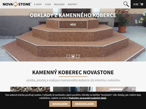 kamenný koberec novastone vyniká svou vysokou kvalitou. kamenný koberec vyrábíme v různých dekorech i velikostech za cenu od 330 kč za m2.